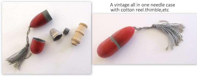 PILL BOXES,A UNIQUE MINIATURE RAZOR VINTAGE NEEDLE/COTTON HOLDERS ETC---ALL FOR 1 bid