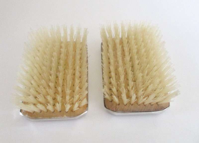 A SET OF BOXED HALLMARKED SILVER MENS BRUSH AND COMB SET--EXCELLENT BUT PLEASE READ