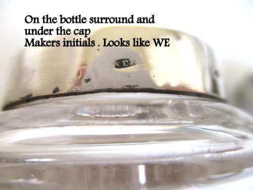 A DUTCH ETCHED GLASS BOTTLE WITH A HALLMARKED SILVER TOP--PRE 1906