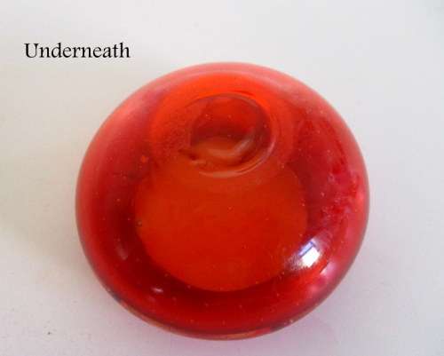 A HEAVY MURANO GLASS BOWL---MEDIUM SIZE--IN PERFECT CONDITION