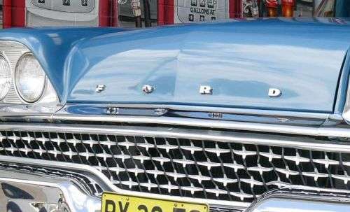 2 FORD CAR BADGES AND A 300 BADGE