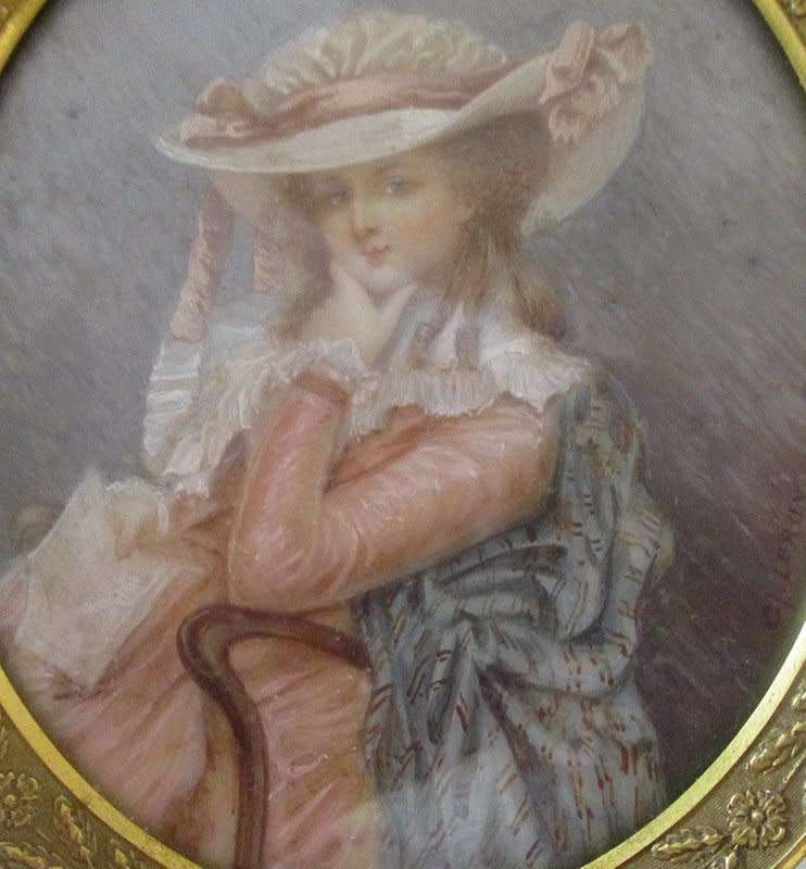 A PORTRAIT MINIATURE SIGNED LEROY