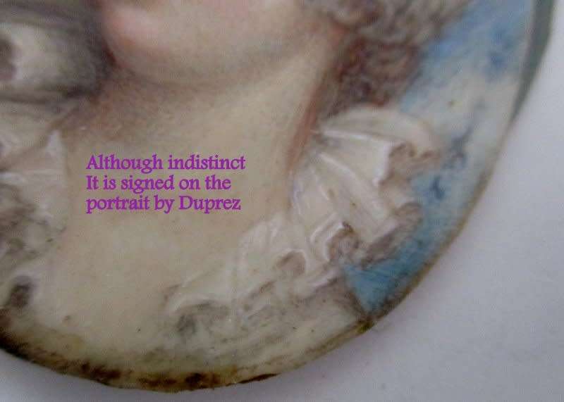 A PORTRAIT MINIATURE BY T DUPREZ--PLEASE READ FULL DESCRIPTION