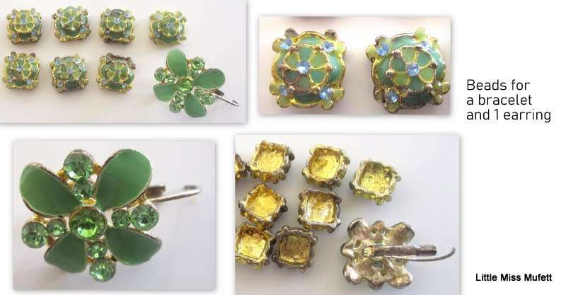 A LOT OF VINTAGE JEWELLERY WITH DEFECTS THAT CAN BE USED AS PARTS OR REPAIRED