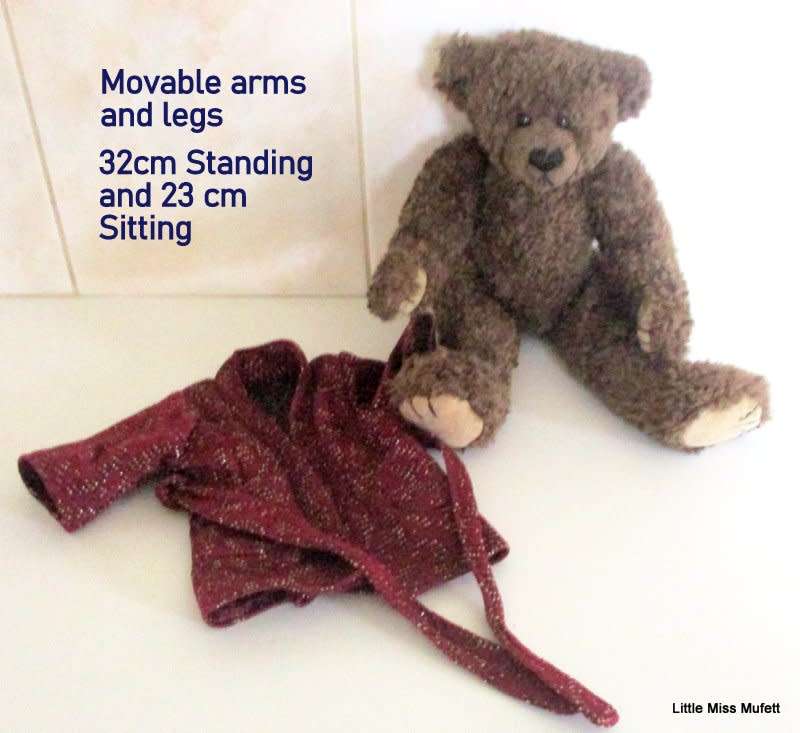 AN OAKBROOK TY INC TEDDY BEARWITH MOVABLE ARMS AND LEGS   ( B )