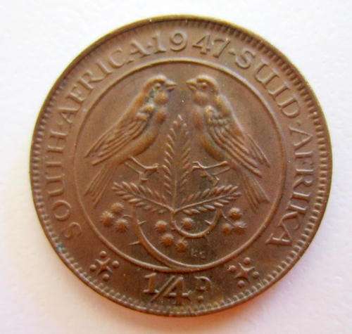 A 1947 SOUTH AFRICAN FARTHING---SA 9