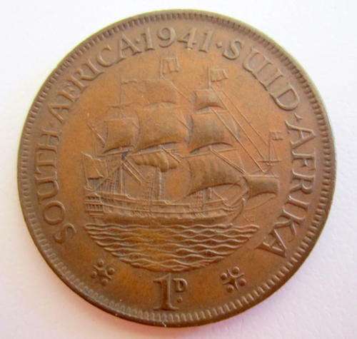 A 1941 SOUTH AFRICAN PENNY---SA 21
