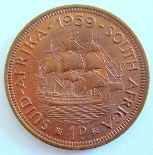 A 1958 EF SOUTH AFRICAN PENNY