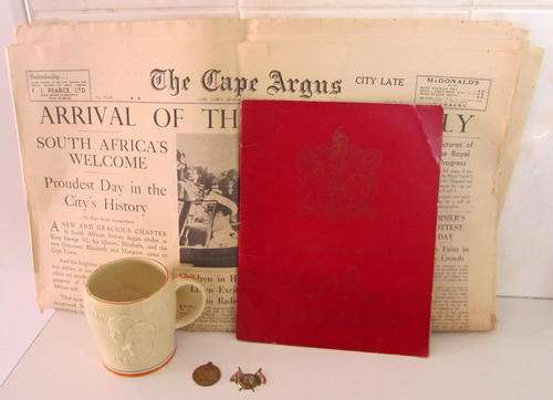 A LOT OF ROYAL MEMORABILIA FROM 1947 PLUS A CAPE ARGUS ON THE ROYAL VISIT