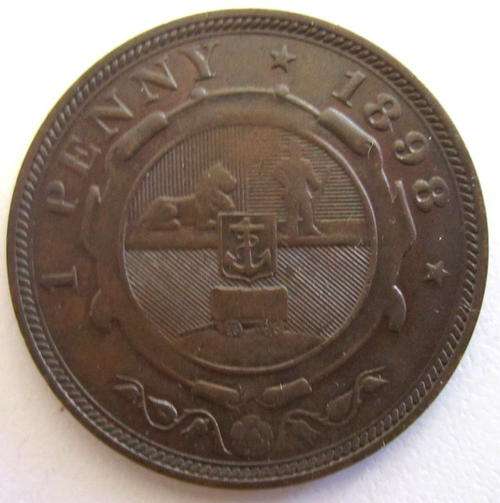 AN 1898 ZAR 1 PENNY