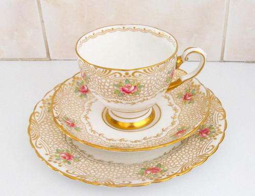 A TUSCAN BONE CHINA TRIO---PERFECT