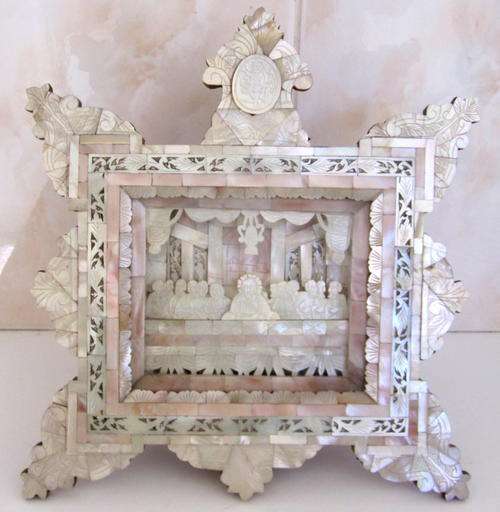 A MOTHER-OF-PEARL ICON --THE LAST SUPPER