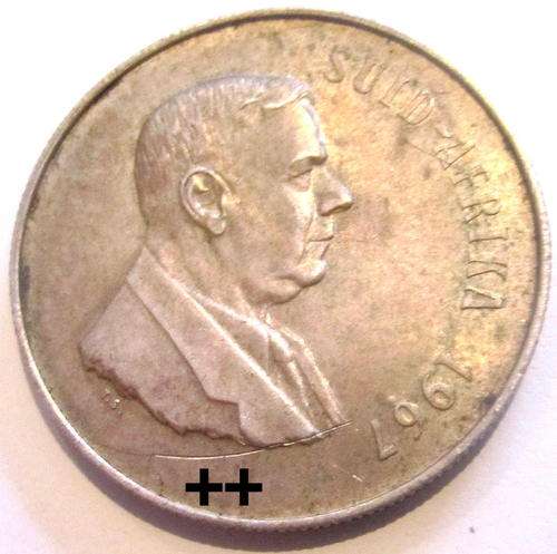 A 1967 SOUTH AFRICAN ,800 SILVER RAND--Read description