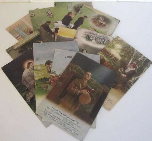 12 POSTCARDS IN 3 SETS OF 4---WW 1 PERIOD