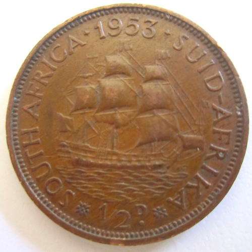 A 1953 SOUTH AFRICA HALF PENNY
