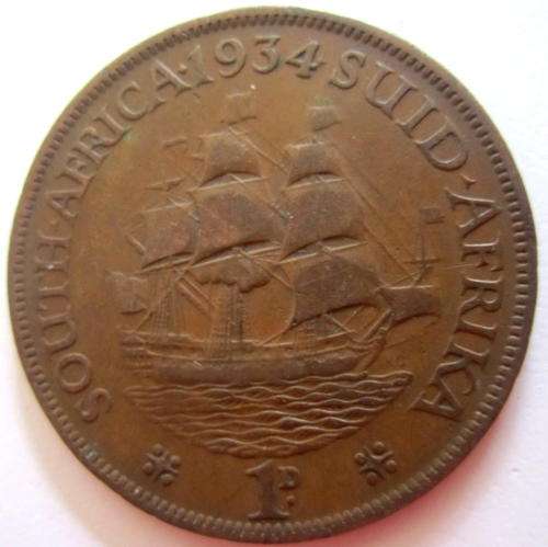 A 1934 SOUTH AFRICAN PENNY