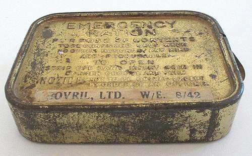 AN UNOPENED TIN OF RATION FOOD WW 11