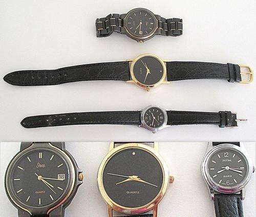 3 WATCHES-ALL IN WORKING ORDER-STAINLESS STEEL  METALS