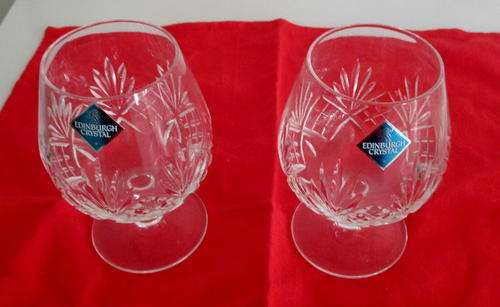 A SET OF 2 EDINBURGH CRYSTAL WHISKEY  GLASSES---PERFECT