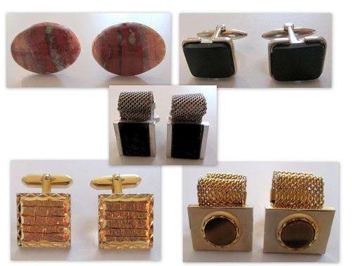 A LOT OF FIVE NICE PAIRS OF CUFFLINKS