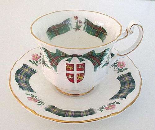 A ROYAL ADDERLEY "ALBERTA TARTAN" CUP AND SAUCER--6 AVAILABLE