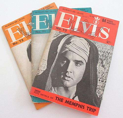 3 ORIGINAL ELVIS PRESLEY MAGAZINES CIRCA 1965