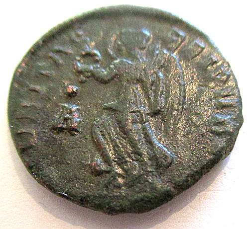 AN ANCIENT COIN VALENS VICTORY ADVANCING HOLDING PALM--ROUND 364-367 AD --Over 1600 years old