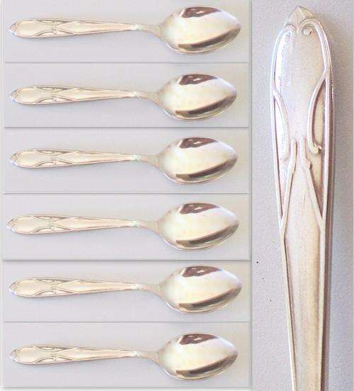 6 SHEFFIED SILVER PLATED TEASPOONS