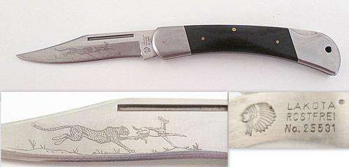 A LAKOTA POCKET KNIFE--EXCELLENT CONDITION
