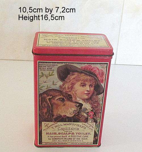 AN OLDE WORLD REPRODUCTION TIN.