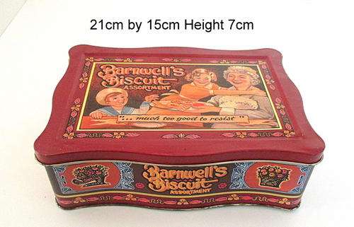 AN OLDE WORLD REPRODUCTION TIN.