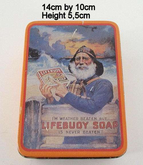 AN OLDE WORLD REPRODUCTION TIN-- Lifebuoy soap