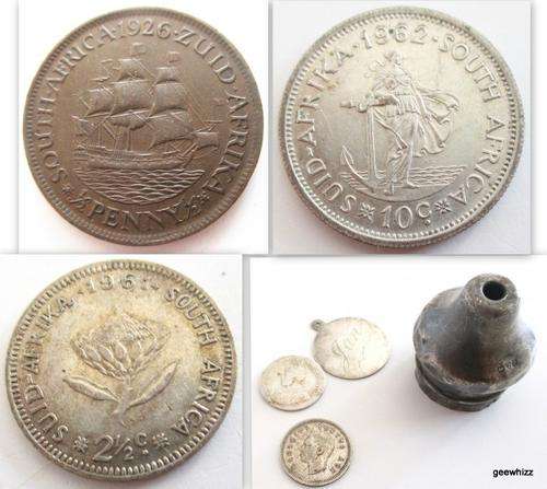 A 1926 UNION HALF PENNY (  VERY GOOD DETAIL ) OTHER SA COINS AND SCRAP SILVER