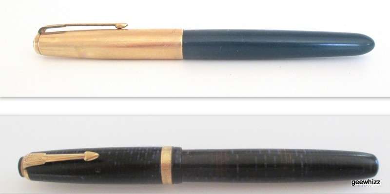 2 VINTAGE PARKER FOUNTAIN PENS--BOTH NEED NEW NIBS