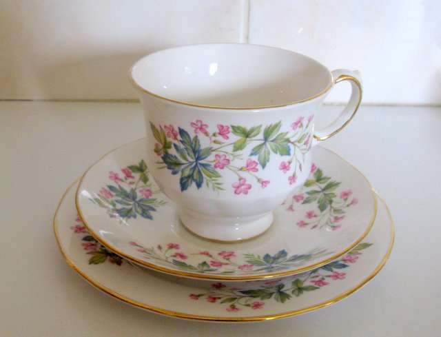 A QUEEN ANNE BONE CHINA TRIO