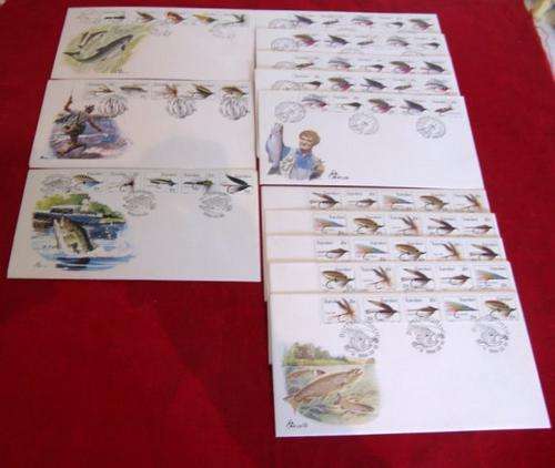 13 TRANSKEI FDC'S FLY FISHING--1980-1984