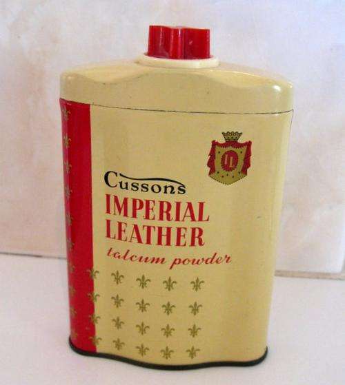 AN ORIGINAL VINTAGE CUSSONS TALC POWDER WITH ITS CONTENTS.