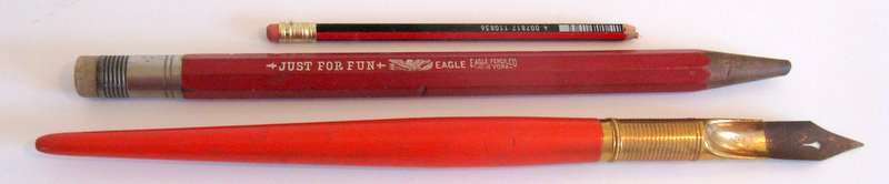 A LARGE PENCIL AND DIP PEN ADVERTISING EAGLE PENCIL COMPANY NEW YORK.