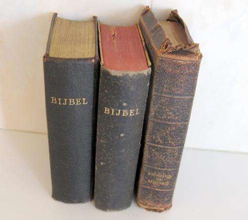 3 DUTCH BIBLES--1875,1913 and 1923