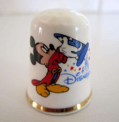 A MICKEY MOUSE THIMBLE FROM DISNEYLAND
