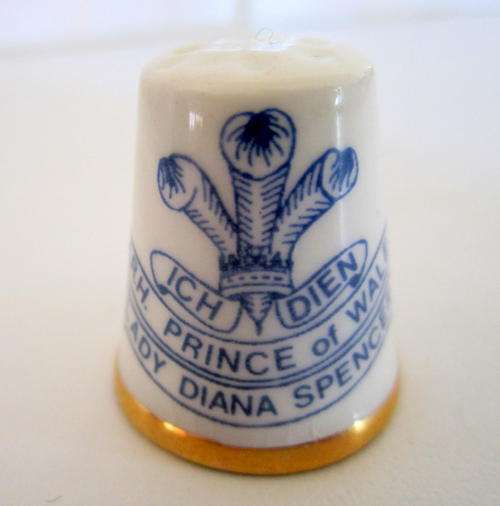 A THIMBLE--Diana and Charles engagement 1981