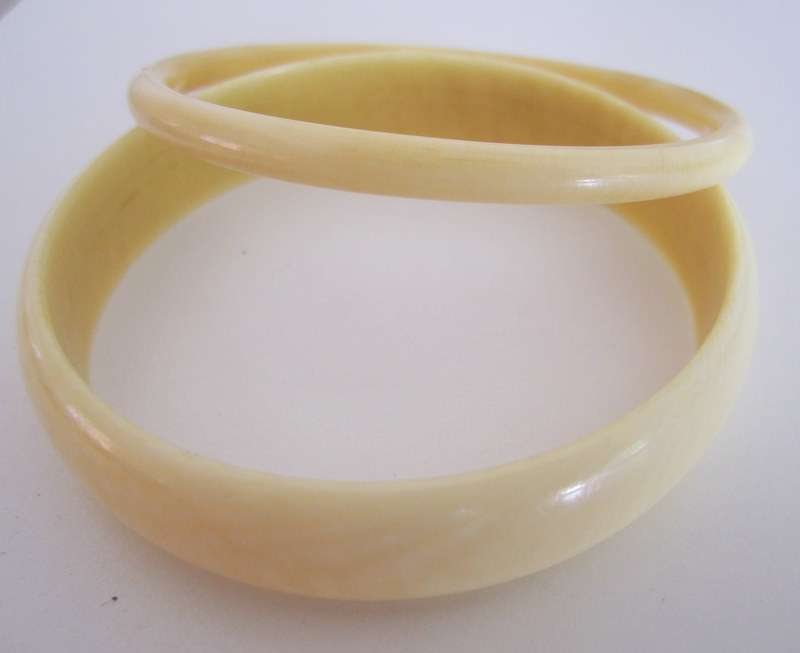 2 GENUINE IVORY BANGLES