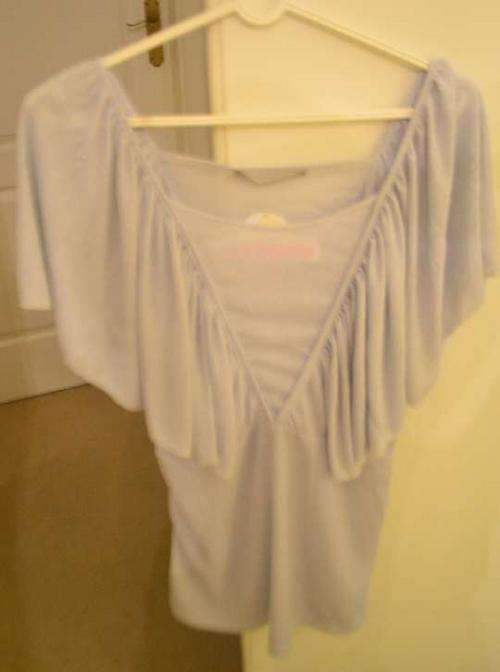 silver white top (size large)