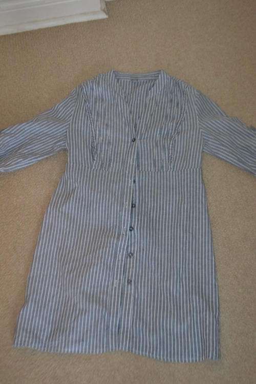 Grey stripe blouse