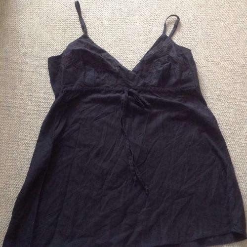 Black cotton cami top to fit a size 32 to size 34