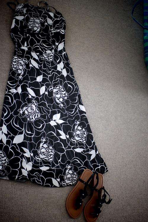 black floral dress