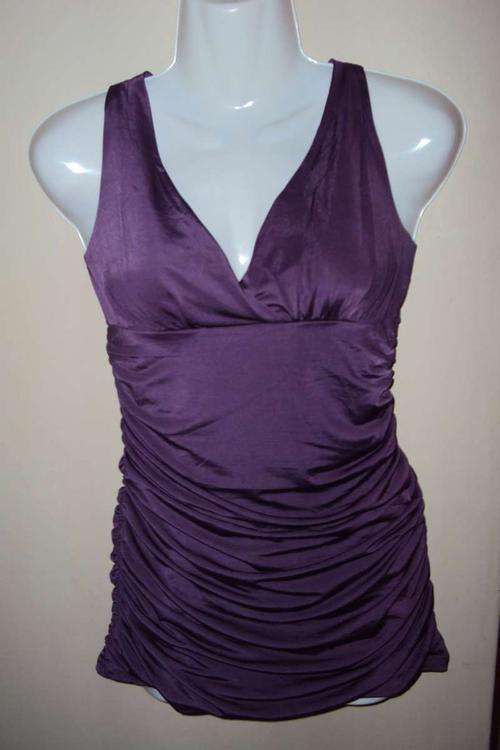 Purple linned satin top (new)