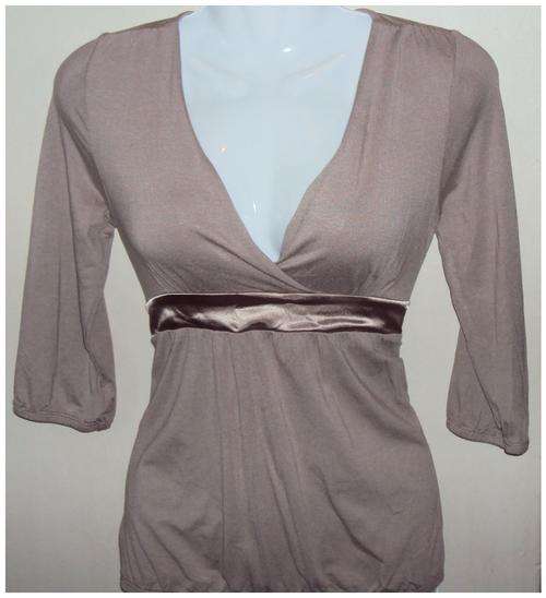 Beige identity top