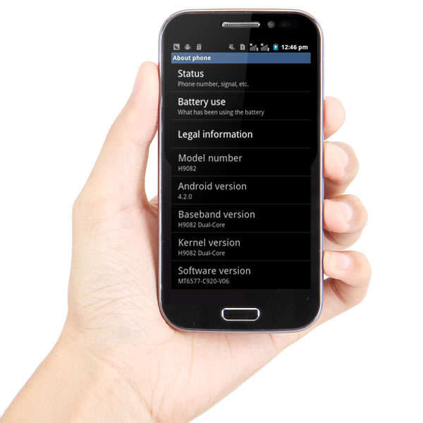 IN STOCK NOW - 4.5 inch H9082 Android 4.1 Smartphone with 1GHz Dual SIM WiFi Bluetooth - Gray.
