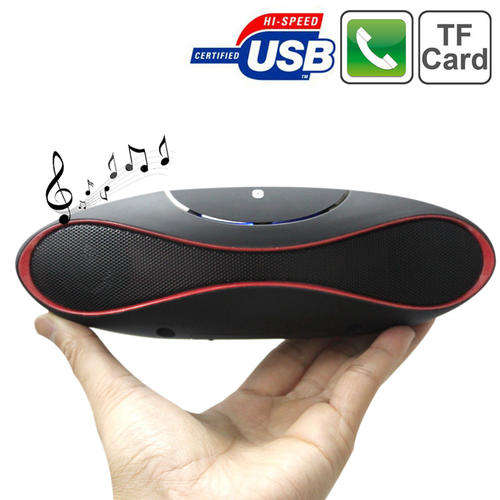 RUGBY BALL SHAPED WIRELESS BLUETOOTH SPEAKERS. TONS OF FEATURES.  LATEST MODEL.  BIG BASS AND SOUND.